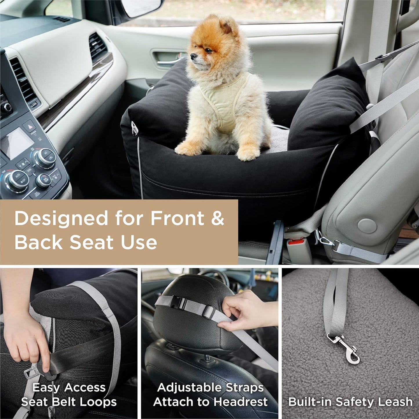 Dog Car Seat Bed - First Class